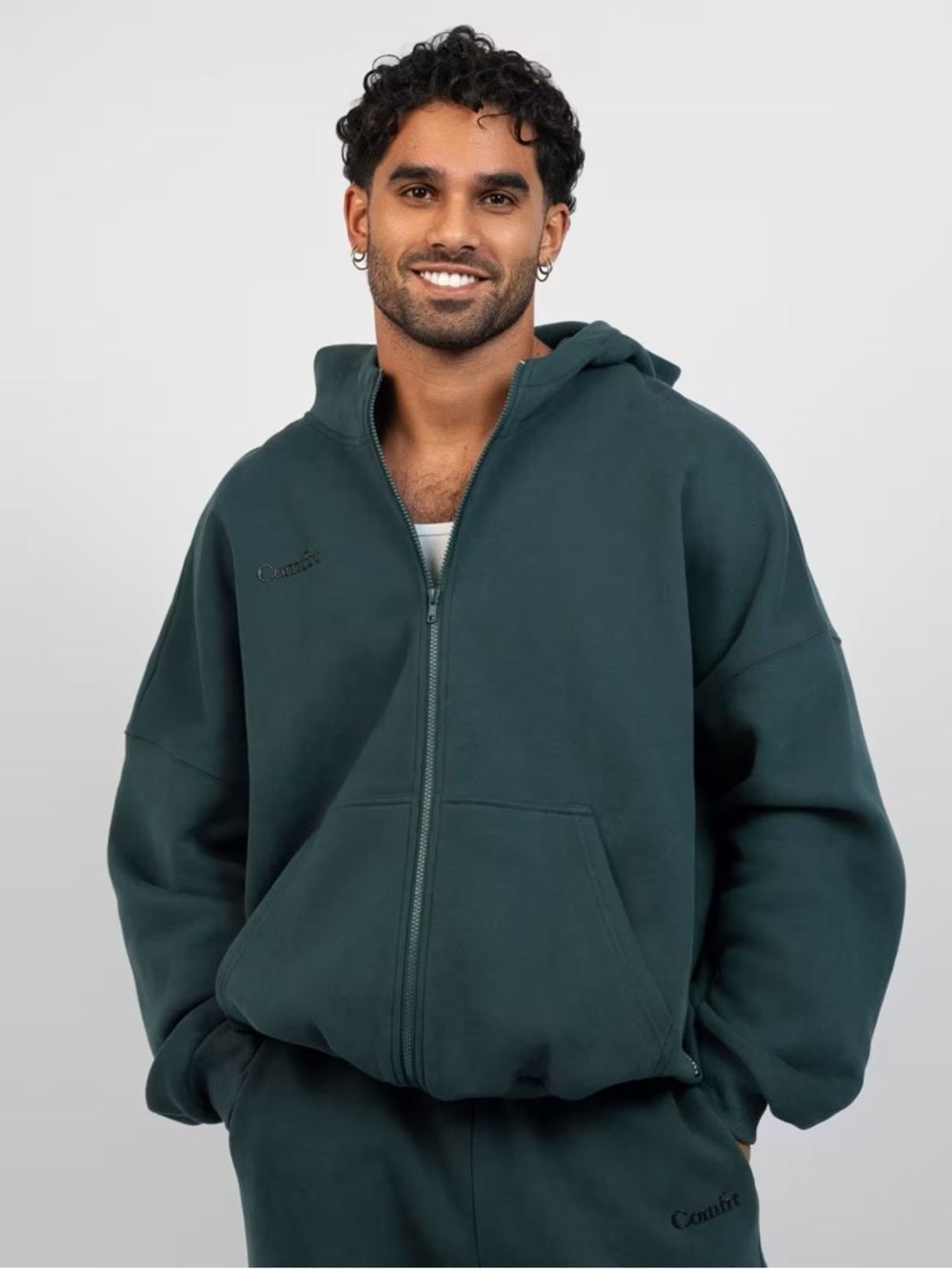 Comfrt Cloud Zip Hoodie in Pine **sold out**